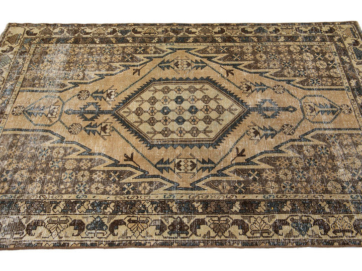 Vintage Distressed Wool Rug 4 X 6