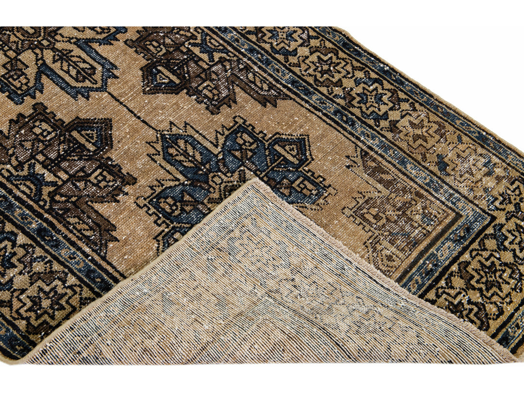 Vintage Distressed Wool Rug 4 X 13