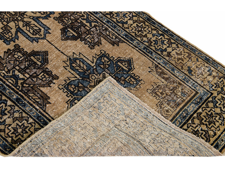 Vintage Distressed Wool Rug 4 X 13