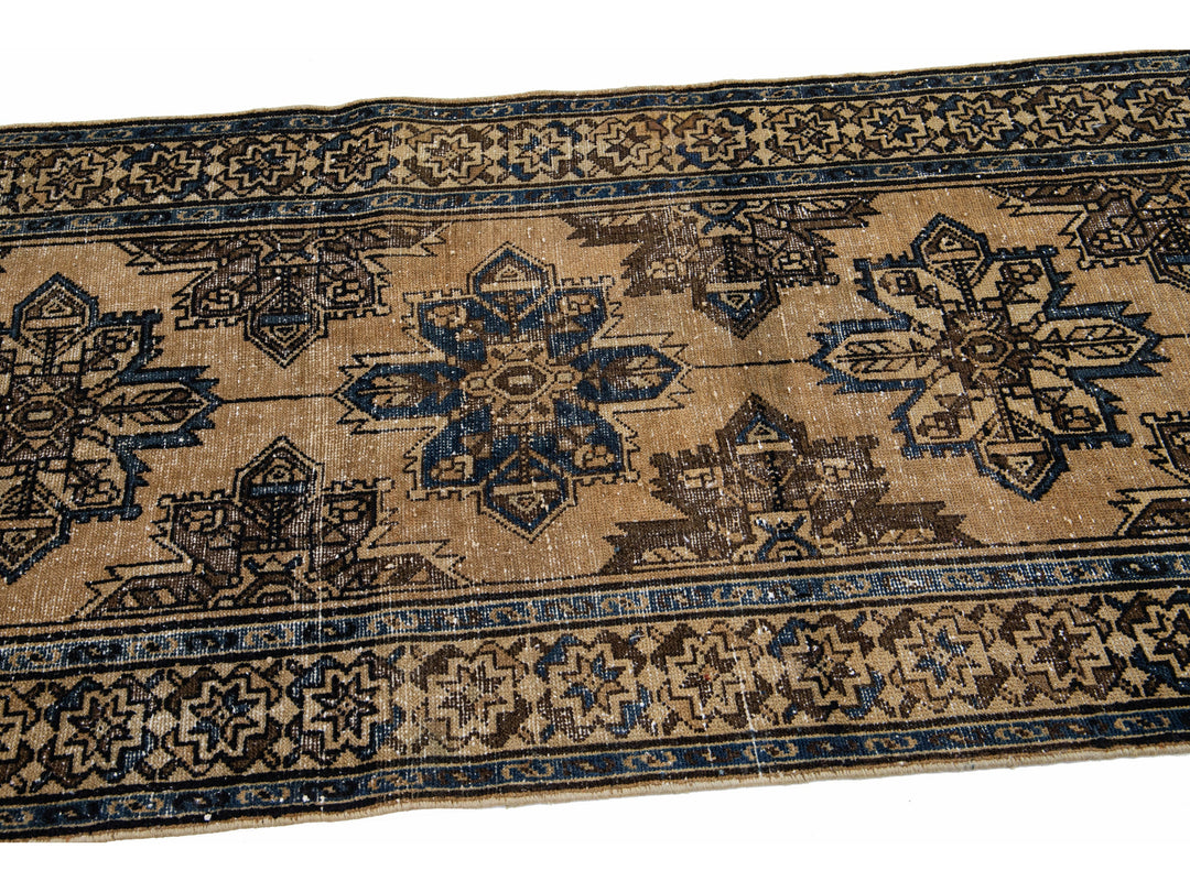 Vintage Distressed Wool Rug 4 X 13