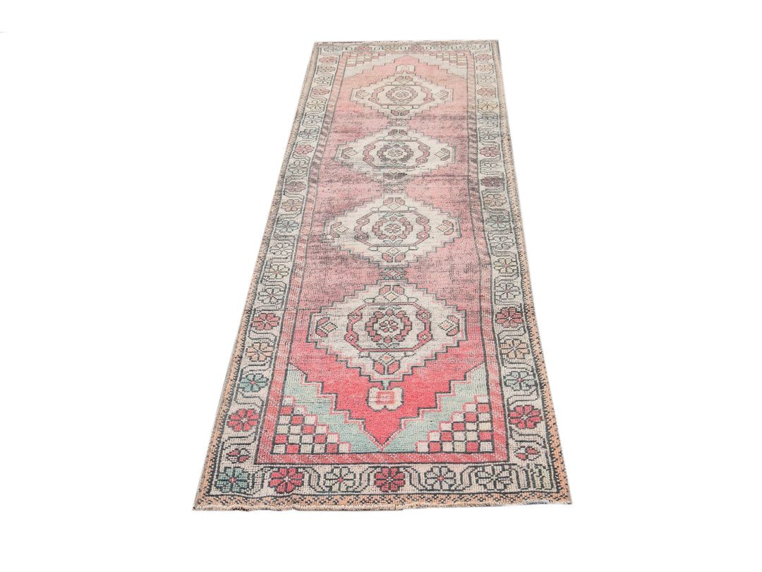 Mid 20th Century Vintage Turkish Wool Runner Rug, 3 X 10