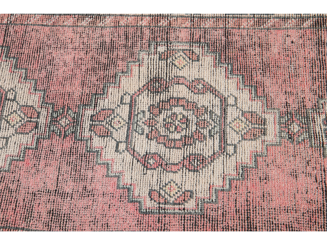 Mid 20th Century Vintage Turkish Wool Runner Rug, 3 X 10