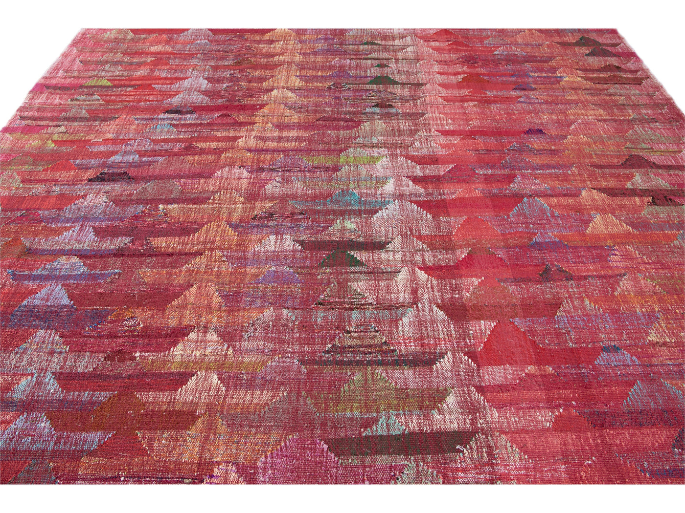 Modern Kilim Abstract Wool Rug 10 X 12