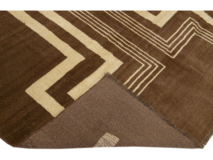 Modern Art Deco  Wool Rug 7 X 9