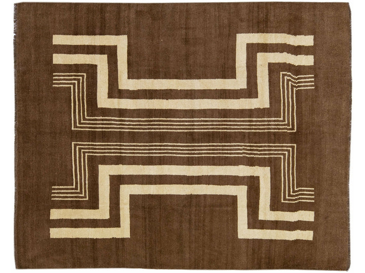 Modern Art Deco  Wool Rug 7 X 9