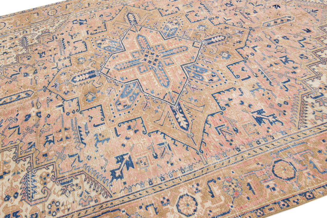 Antique Persian Heriz Wool Rug 8 X 10