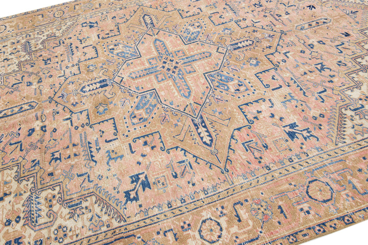 Antique Persian Heriz Wool Rug 8 X 10