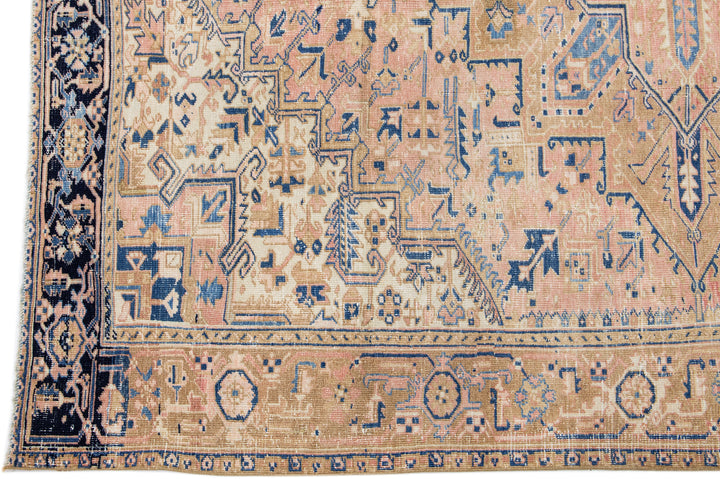 Antique Persian Heriz Wool Rug 8 X 10