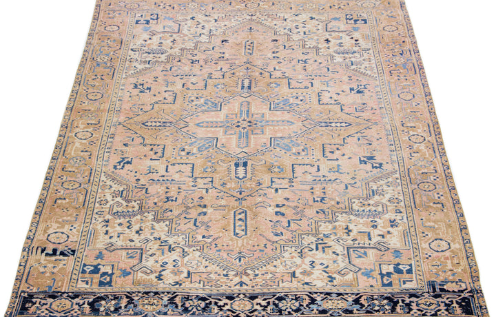 Antique Persian Heriz Wool Rug 8 X 10