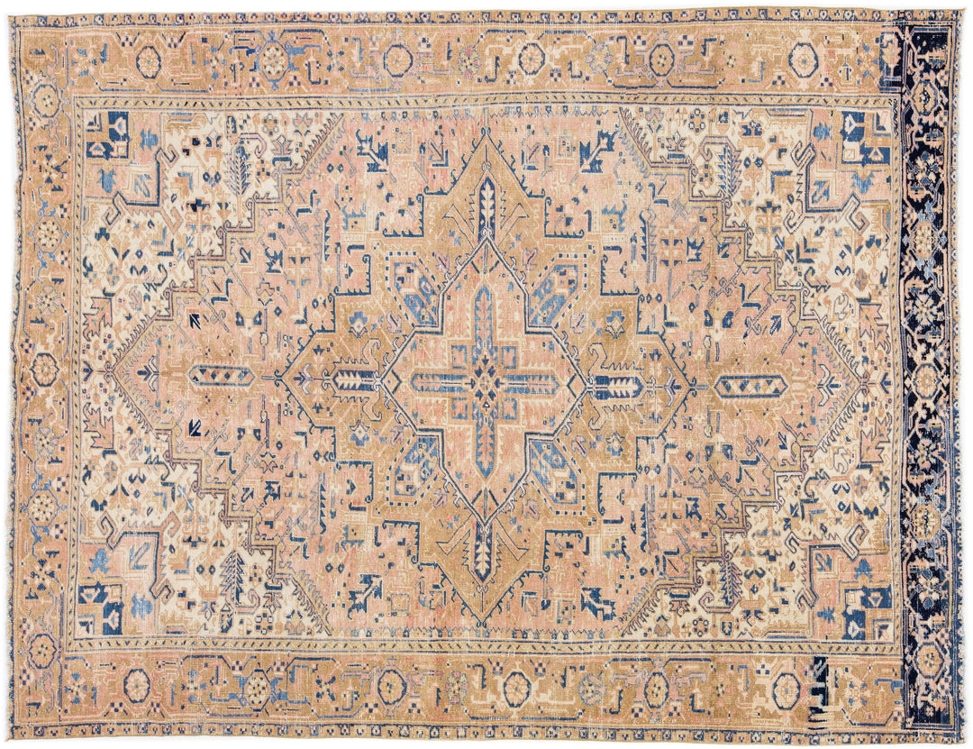 Antique Persian Heriz Wool Rug 8 X 10