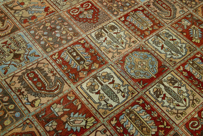 Antique Bakhtiari Wool Rug 11 X 13