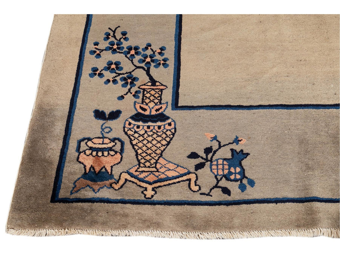 Antique Chinese Peking Wool Rug 10 X 11