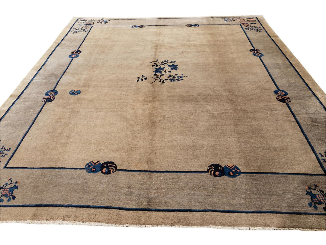 Antique Chinese Peking Wool Rug 10 X 11