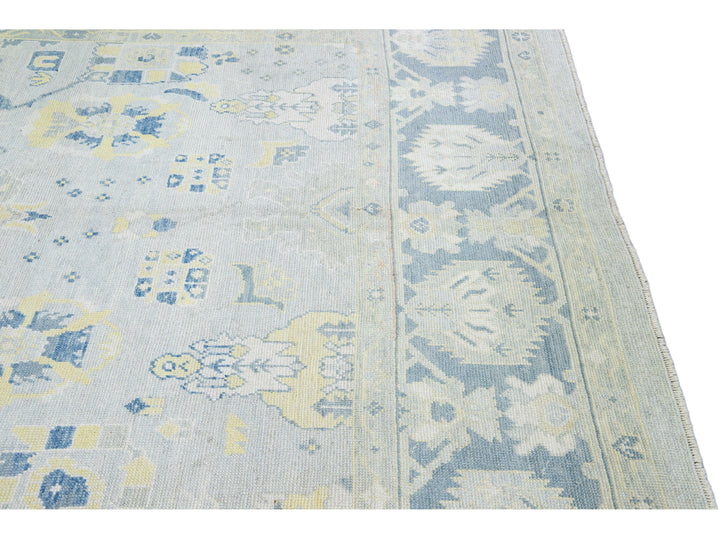 Modern Oushak Wool Rug 9 X 12