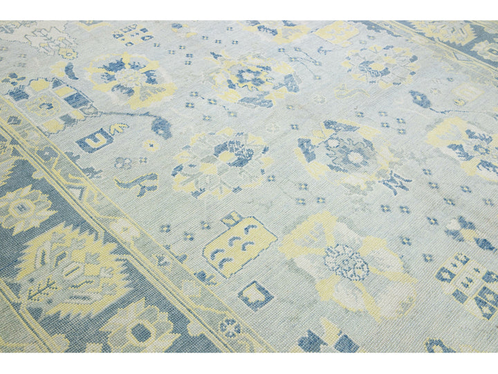 Modern Oushak Wool Rug 9 X 12