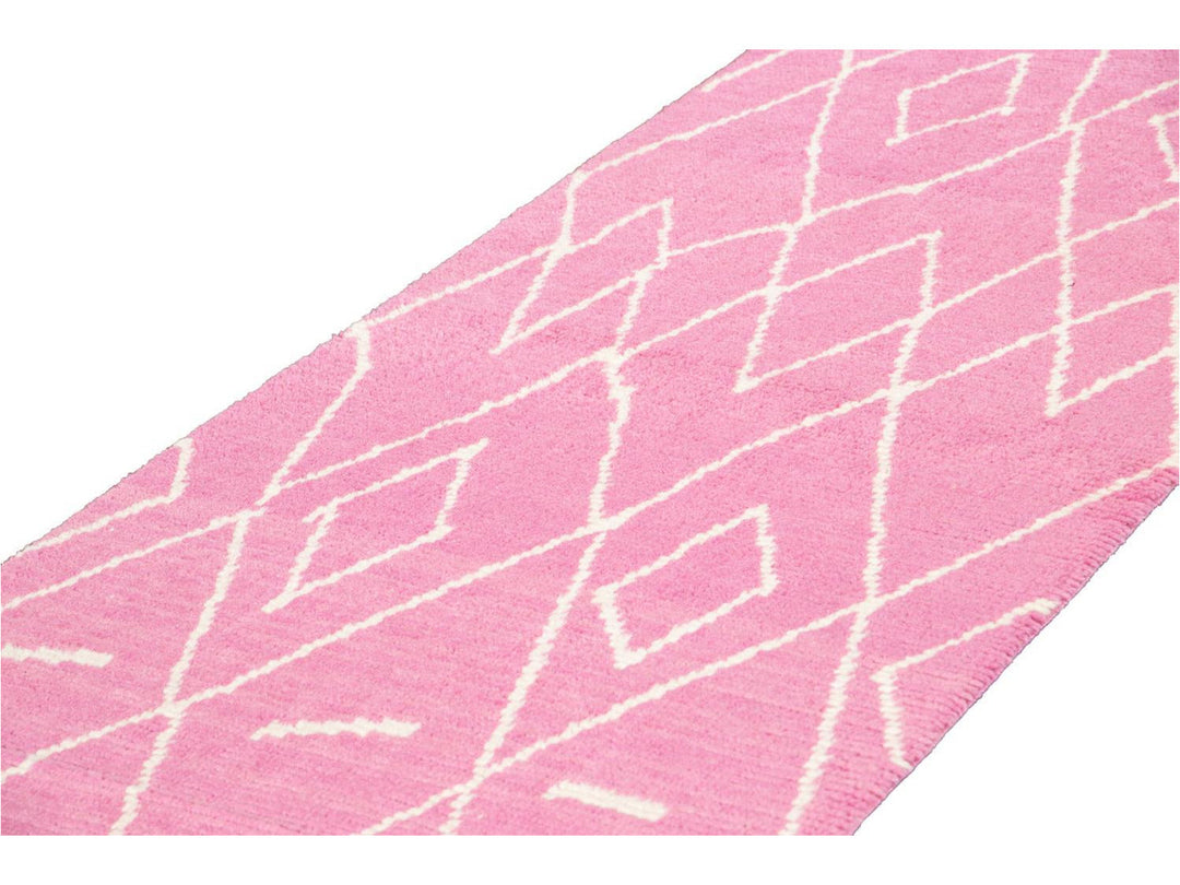 Modern Moroccan Style Wool Runner 3 X 15