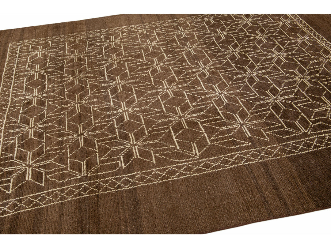 Modern Moroccan Wool Rug 7 X 10