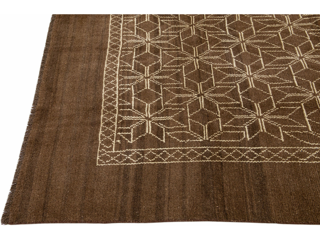 Modern Moroccan Wool Rug 7 X 10