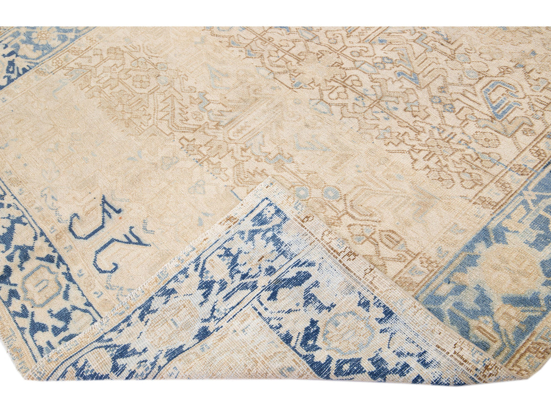 Antique Heriz Wool Rug 7 X 8