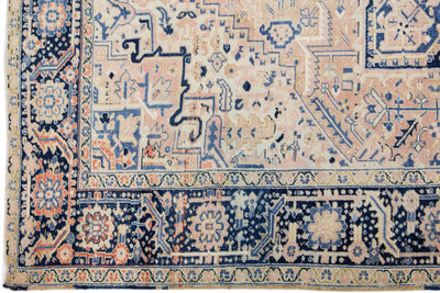 Antique Heriz Persian Wool Rug 9 X 12