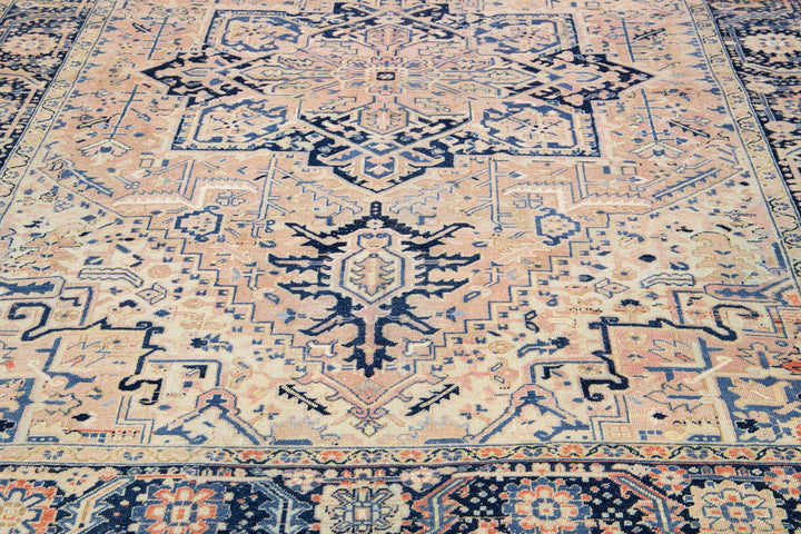 Antique Heriz Persian Wool Rug 9 X 12