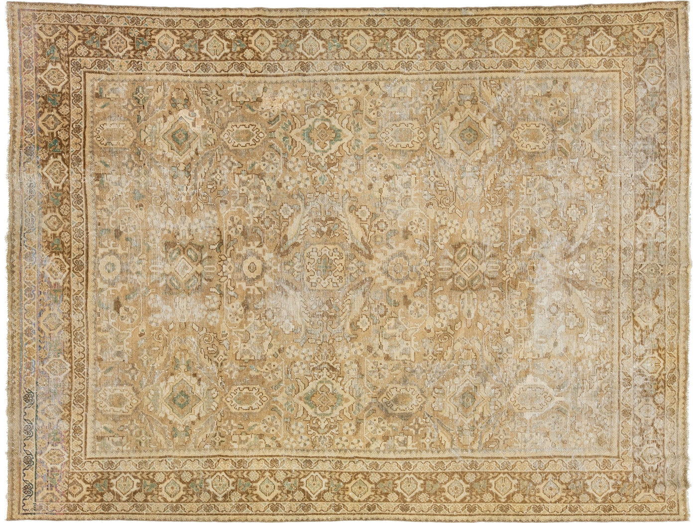 Antique Mahal Wool Rug 10 X 13