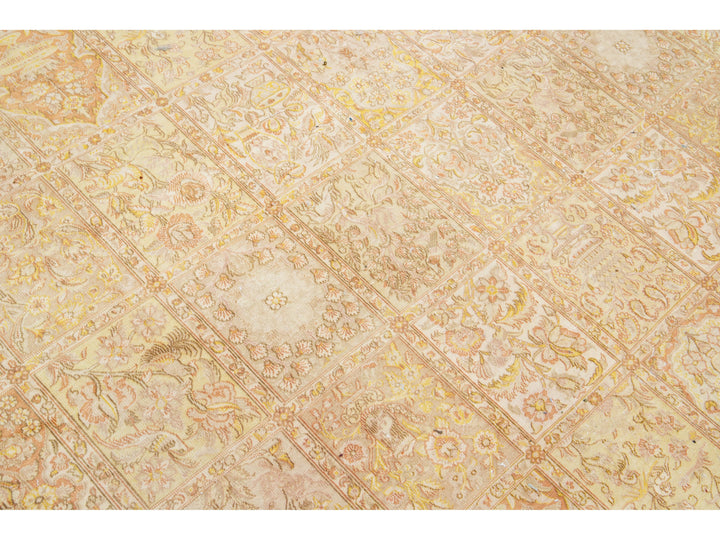 Antique Tabriz Wool Rug 13 X 20