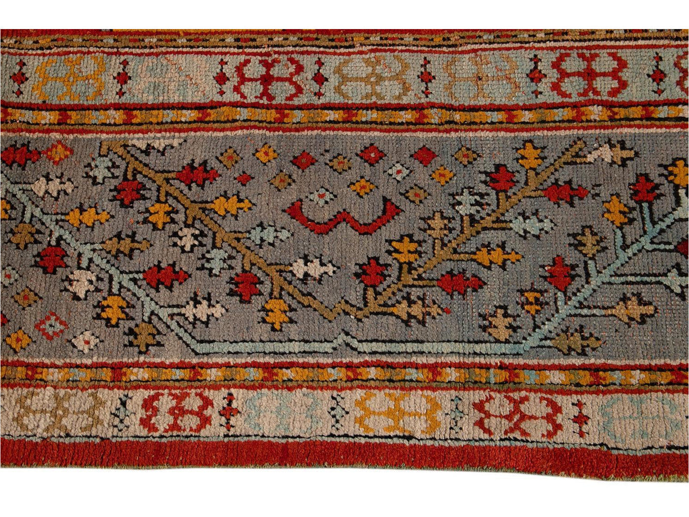 Late 19th Century Antique Oversize Oushak Wool Rug 12' x 15'