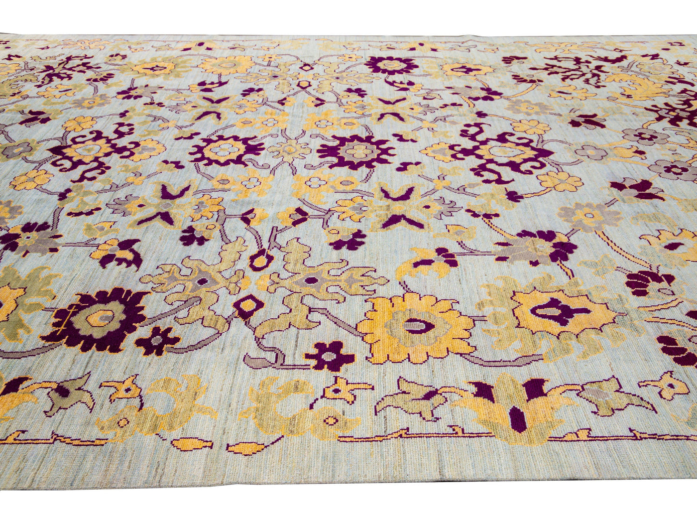 Modern Oushak Wool Rug 12 X 16