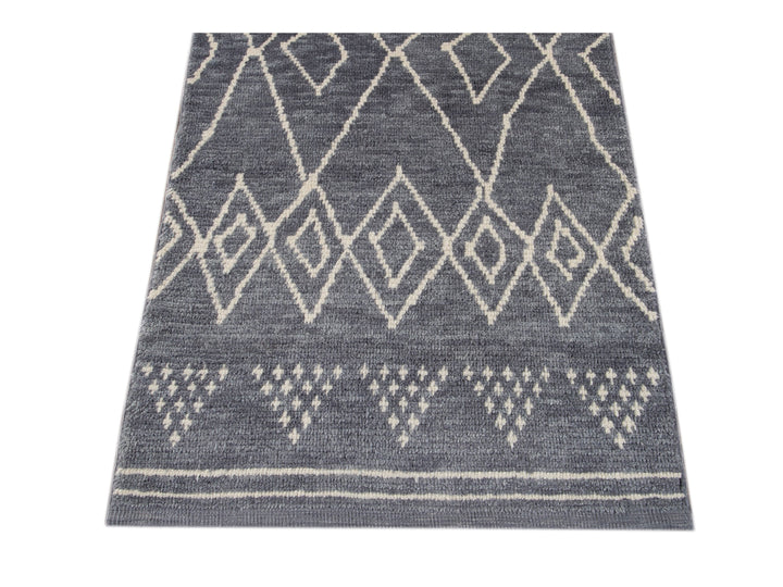 Modern Moroccan Wool Runner 3 X 13