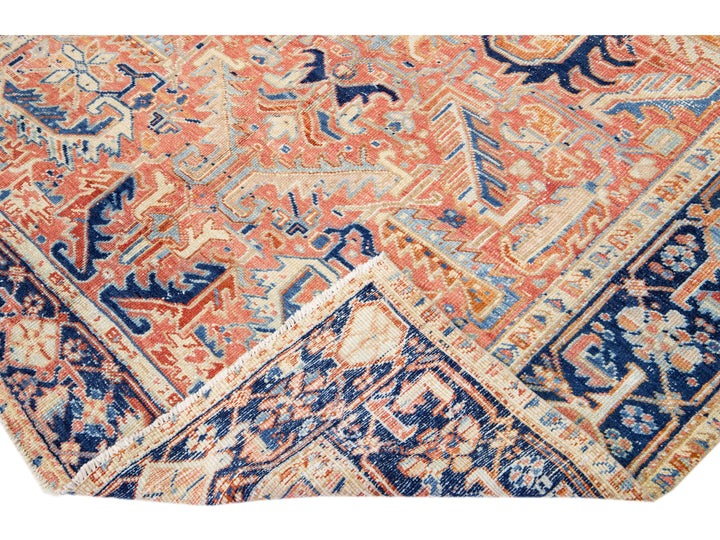 Antique Heriz Wool Rug 7 X 10