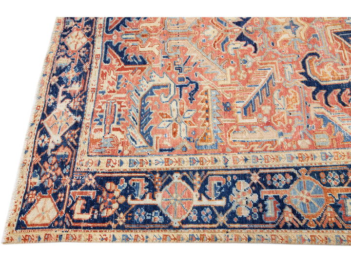 Antique Heriz Wool Rug 7 X 10