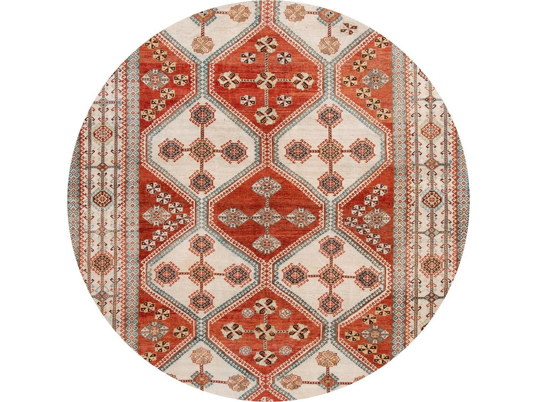 Antique Afshar Wool Rug  7' X 11'