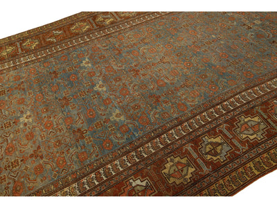 Antique Bidjar Wool Runner 7 X 18