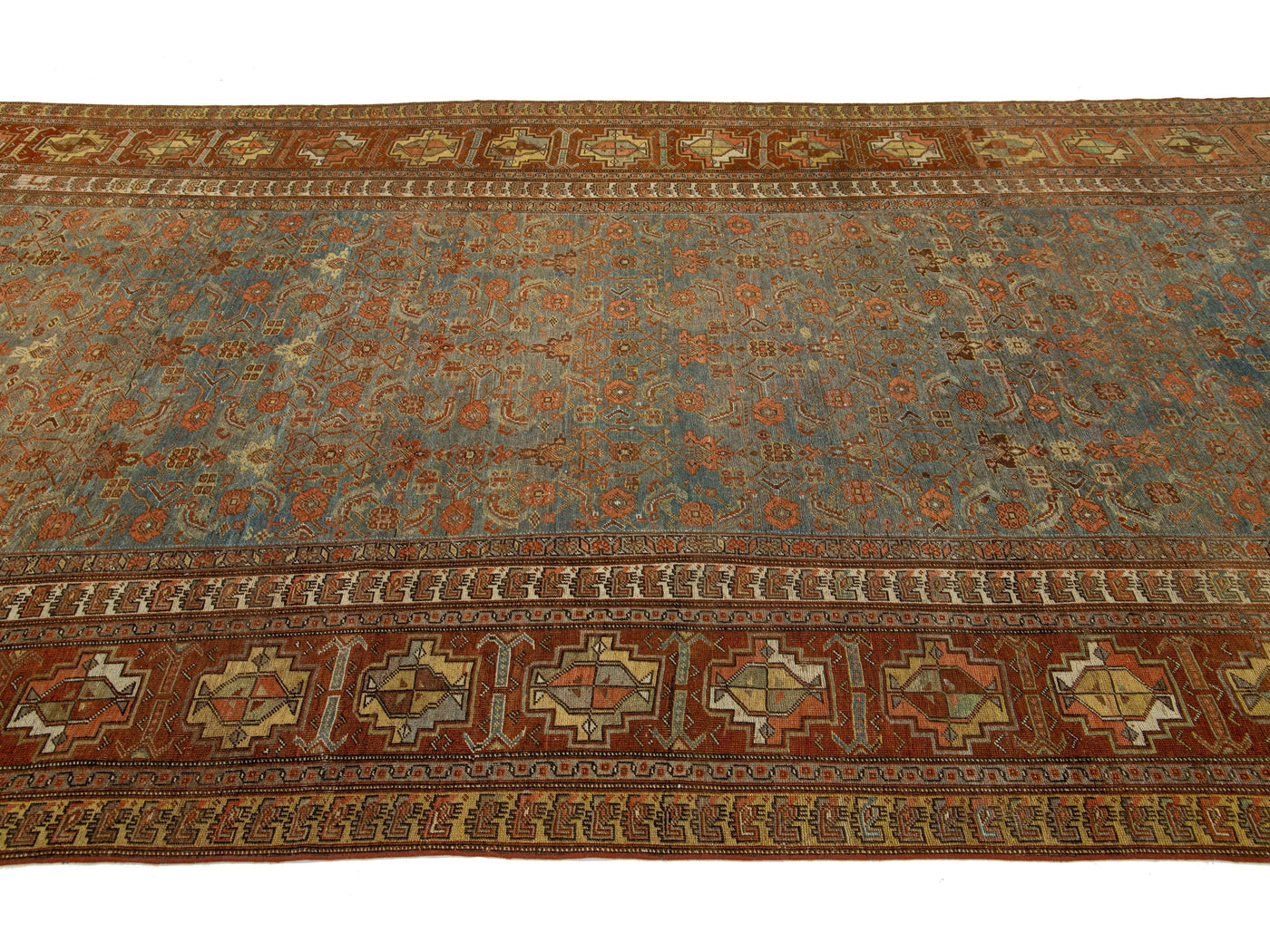 Antique Bidjar Wool Runner 7 X 18