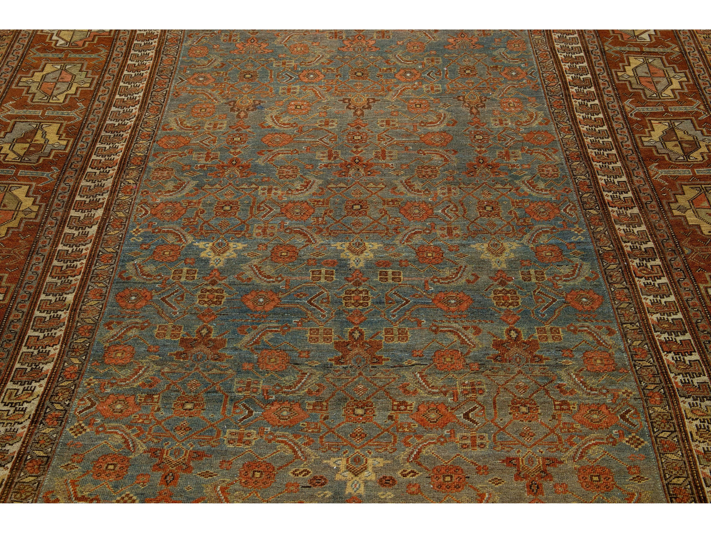 Antique Bidjar Wool Runner 7 X 18