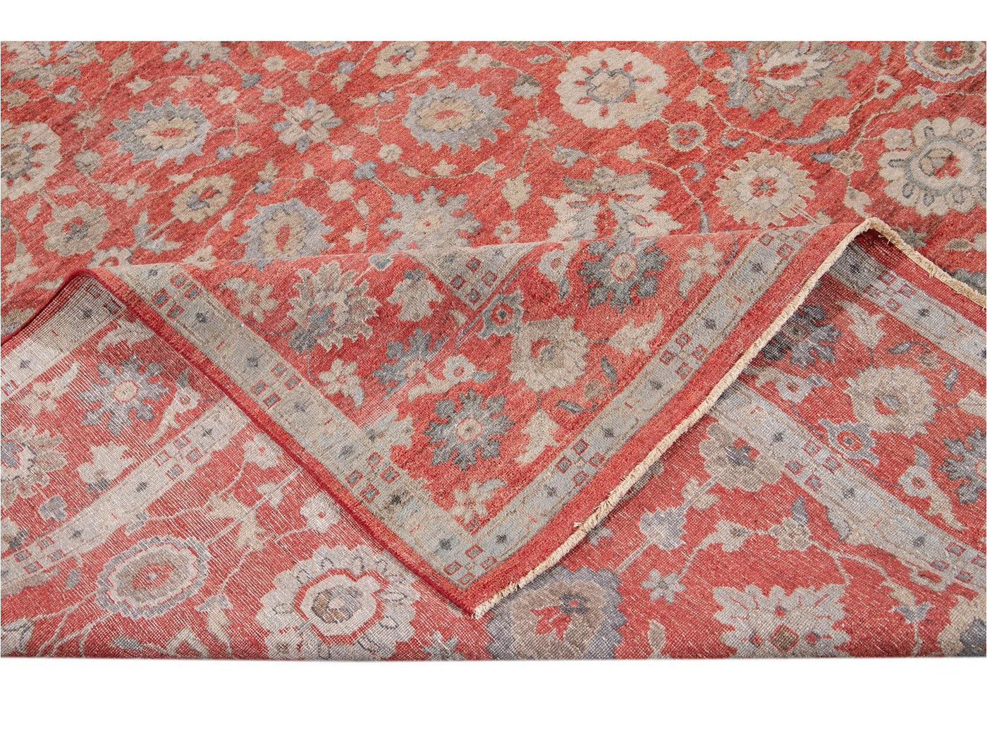 Modern Indian Artisan Wool Rug 9 X 12