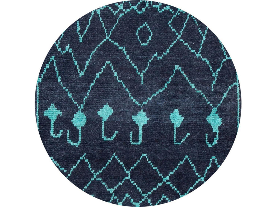 Modern Moroccan Style Wool Runner 3 X 14