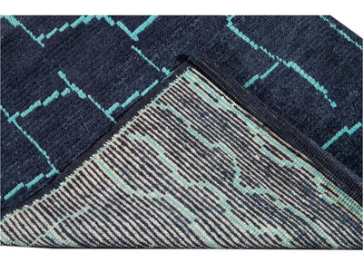 Modern Moroccan Style Wool Runner 3 X 14