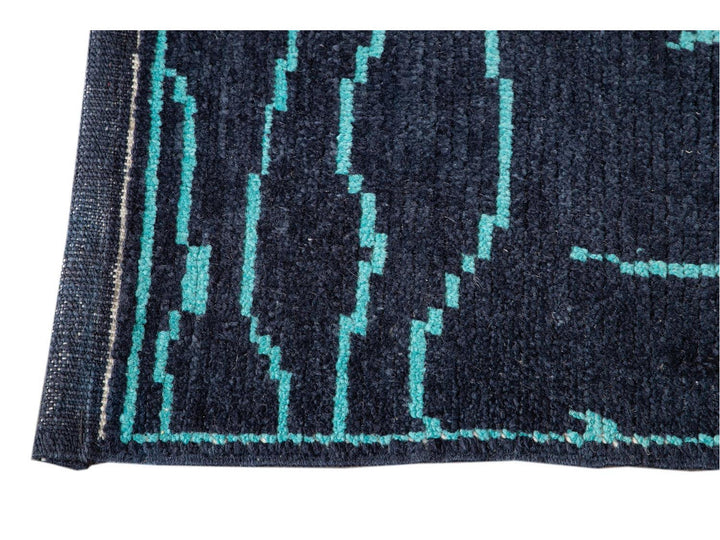 Modern Moroccan Style Wool Runner 3 X 14