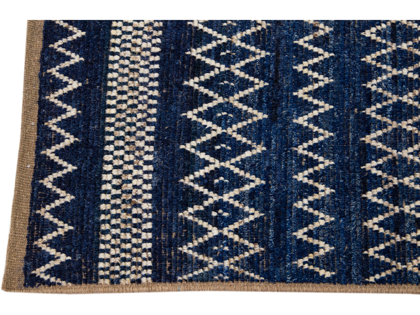 Modern Moroccan Wool Runner 3 X 10