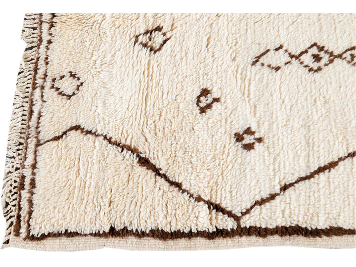 Vintage Moroccan-Style Wool Rug 4 X 8