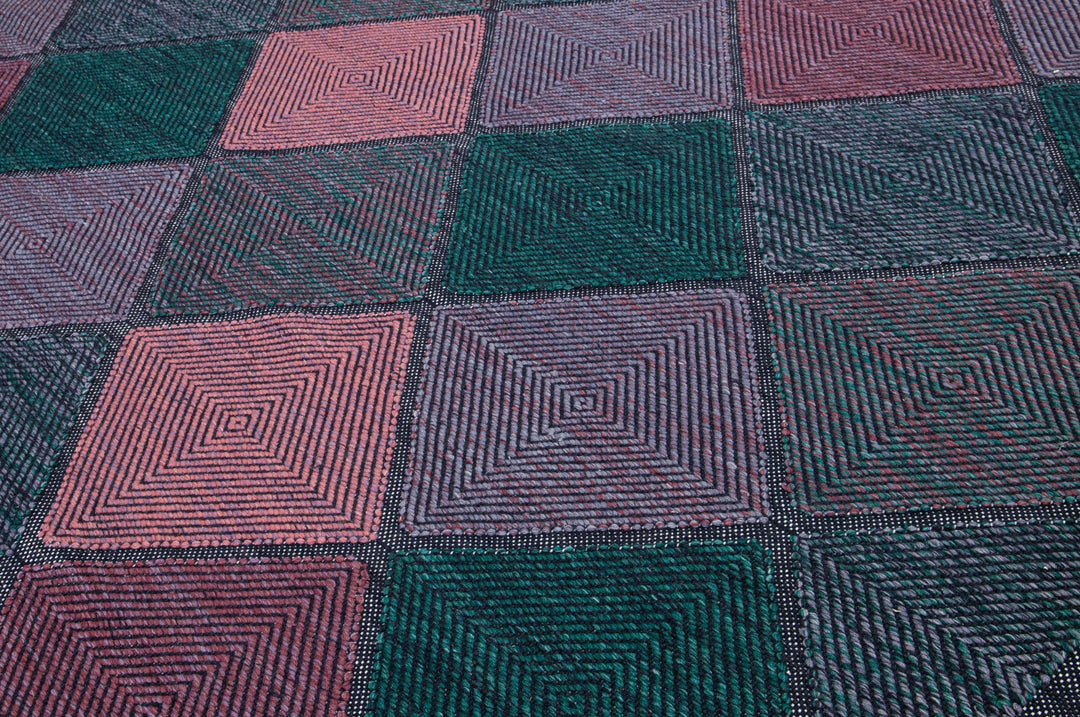 Modern Swedish Wool Rug 9 X 12