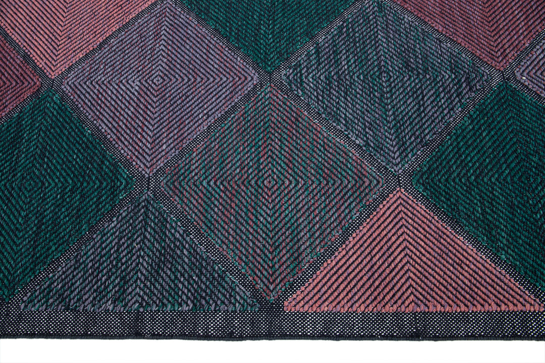 Modern Swedish Wool Rug 9 X 12