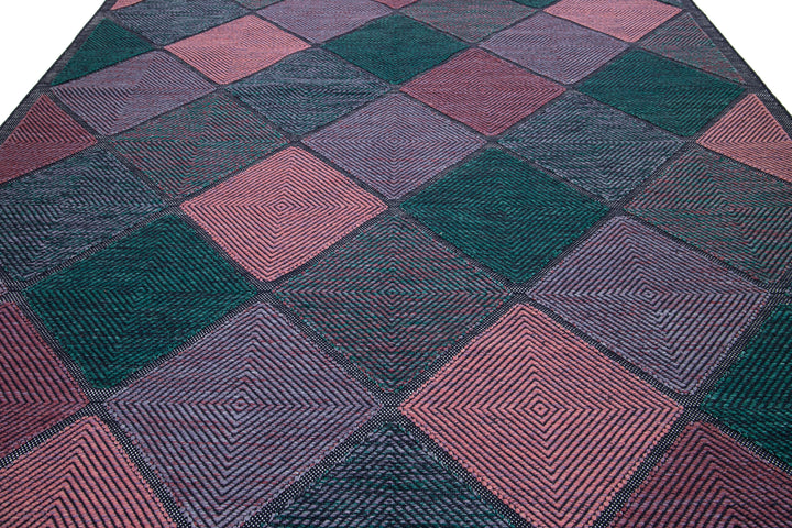 Modern Swedish Wool Rug 9 X 12