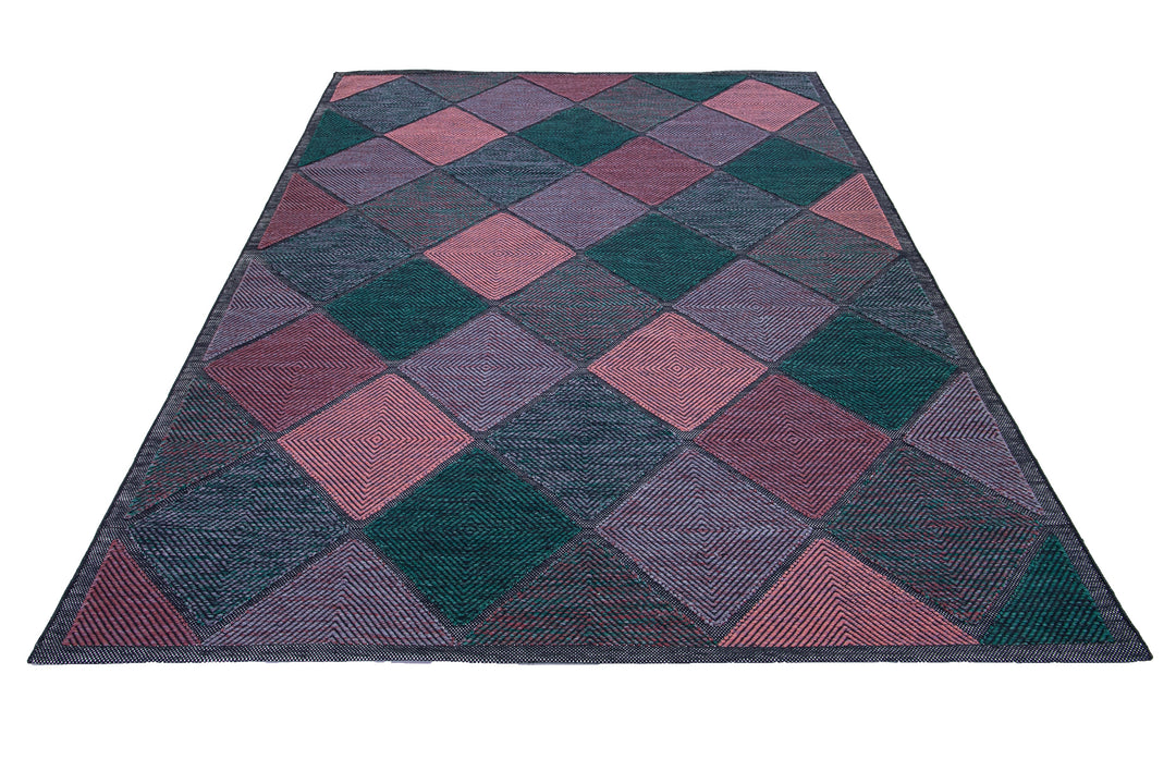 Modern Swedish Wool Rug 9 X 12