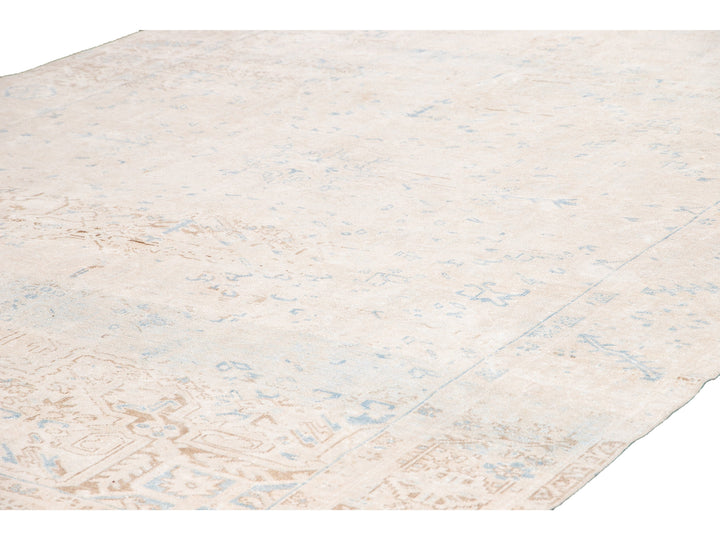 Antique Heriz Persian Wool Rug 9 X 13