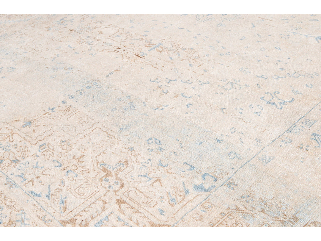 Antique Heriz Persian Wool Rug 9 X 13