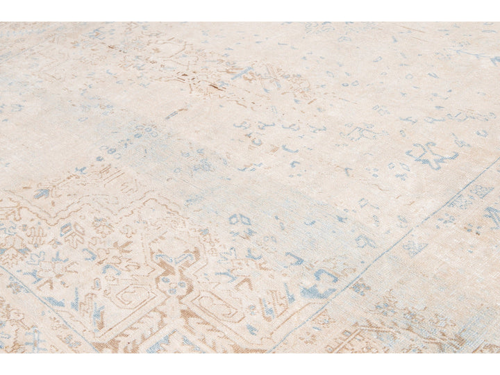 Antique Heriz Persian Wool Rug 9 X 13