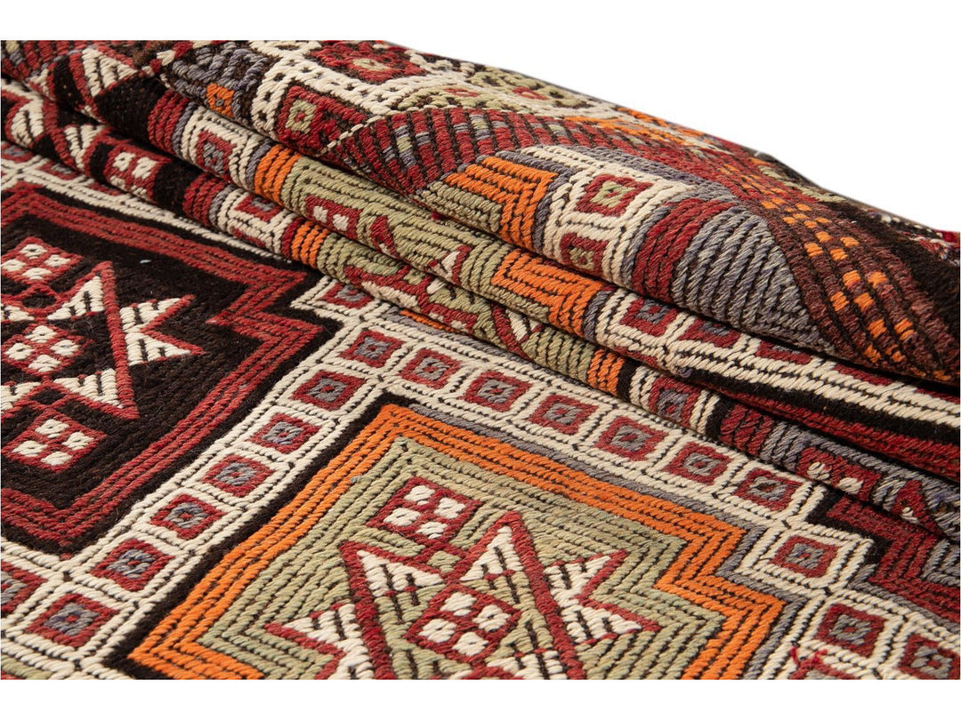 Mid-20th Century Vintage Sumakh Wool Runner Rug 5 X 11